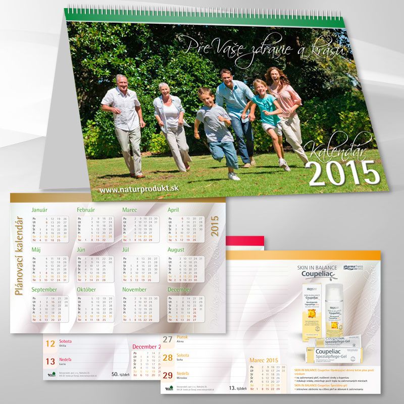 Stolní kalendář Naturprodukt 2014